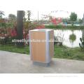 Recycled plastic wood park dustbin street trash can eco friendly trash can